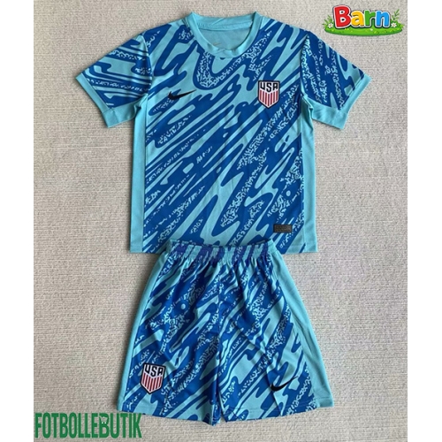 Förenta Staterna Målvakt Hemmaställ Barn Copa America 2024 Kortärmad (+ Korta byxor)